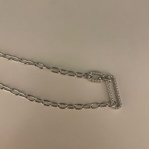 Silver chain link necklace